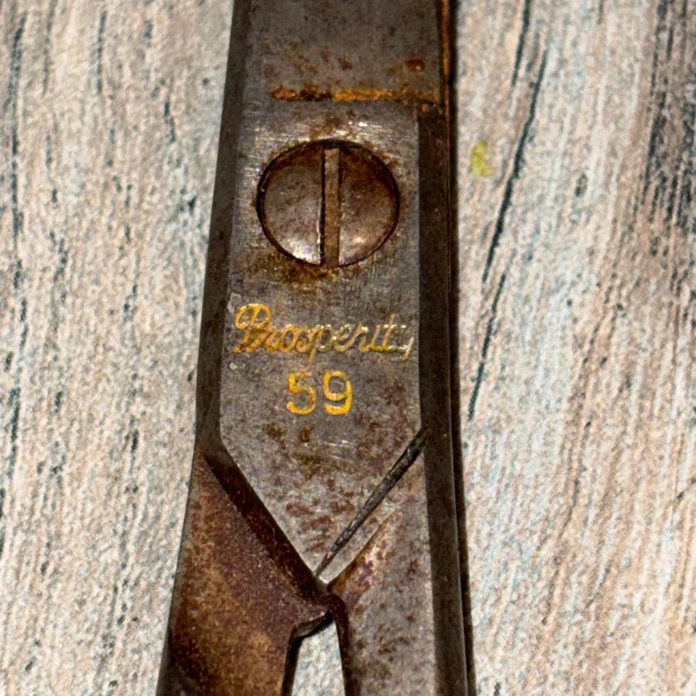 Vintage Antique Barber Tool Lot Germany Straight Razors Scissors Skeleton Key